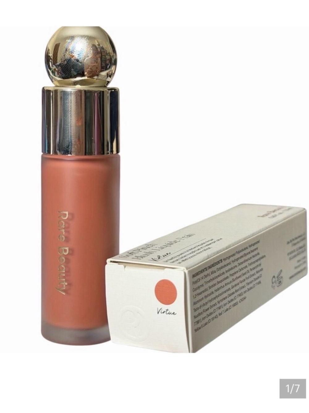 Rare Beauty Soft Pinch Dewy Liquid Blush /Virtue - Soft Pinch Beige Peach NIB